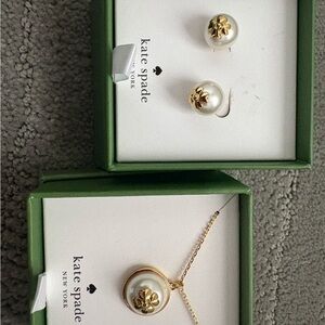 Kate Spade Gold and White Jewelry Set